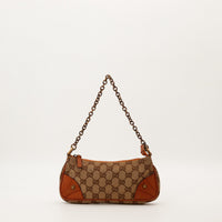 Vue arrière Gucci Hobo Chain toile GG terracotta occasion — AMANA Vintage