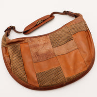 Sac Dior Hobo Patchwork vue à plat avec épaulette occasion authentique — AMANA Vintage