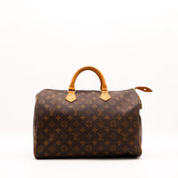 Sac Louis Vuitton Speedy 35 toile Monogramme vue de face occasion authentique — AMANA Vintage