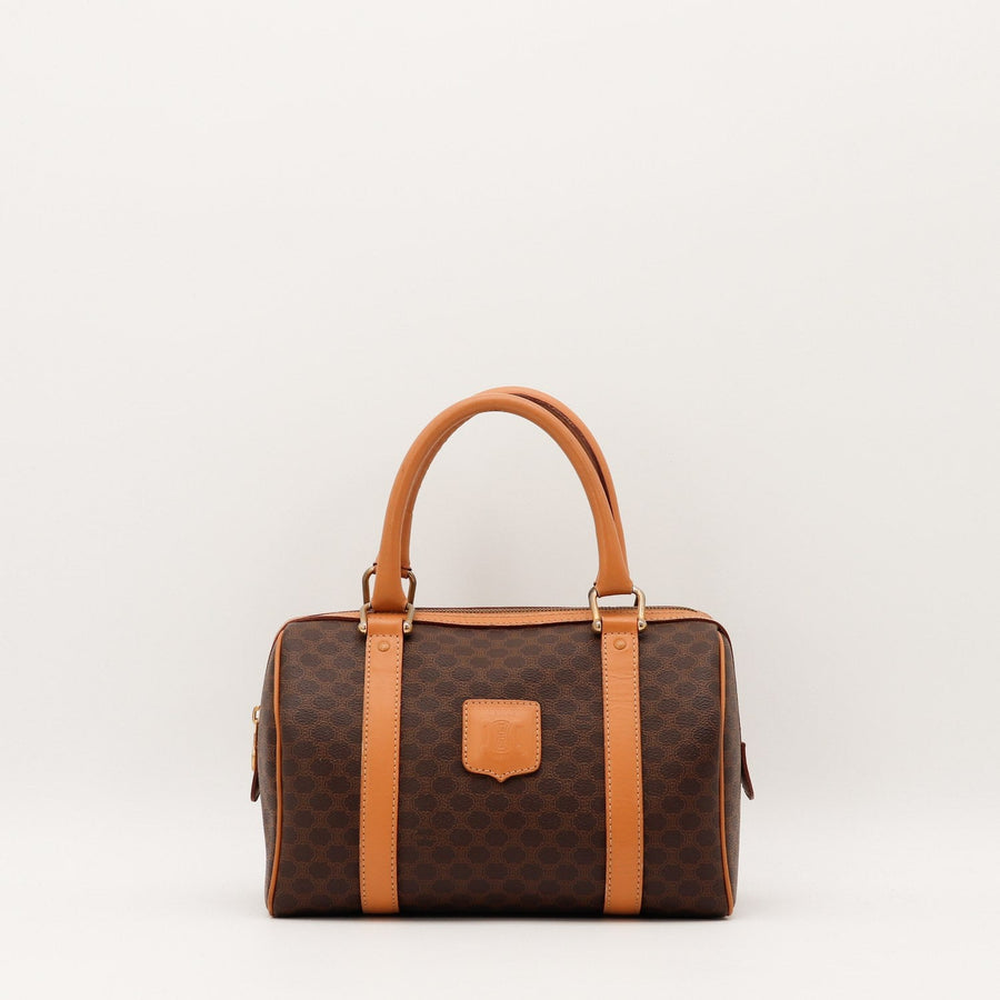 Sac Céline Boston toile Macadam vue de face occasion authentique — AMANA Vintage