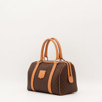 Sac Céline Boston Macadam vue trois quarts cuir naturel occasion — AMANA Vintage