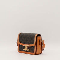Sac Céline Triomphe vue trois quarts fermoir doré occasion authentique — AMANA Vintage