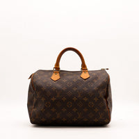 Sac Louis Vuitton Speedy 30 toile Monogram vue de face occasion authentique — AMANA Vintage