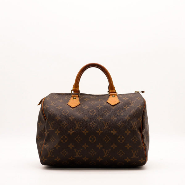 Sac Louis Vuitton Speedy 30 toile Monogram vue de face occasion authentique — AMANA Vintage