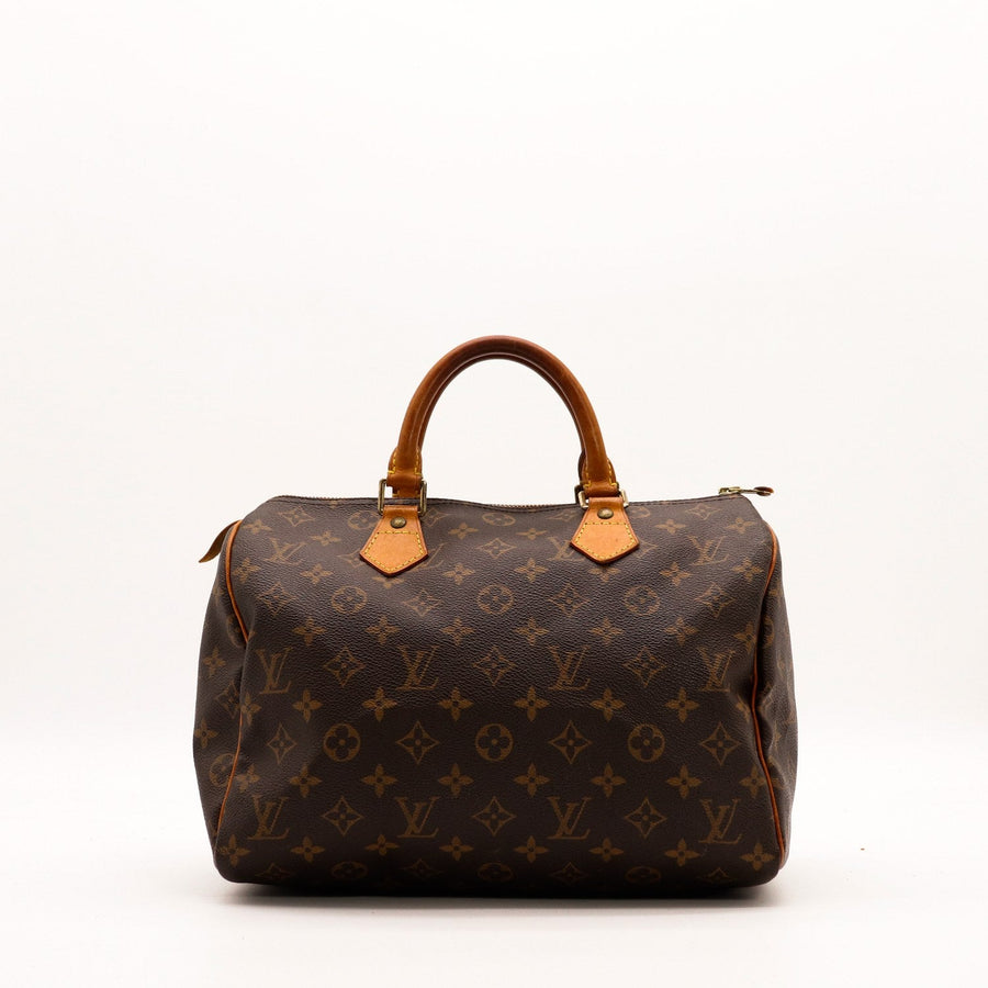 Sac Louis Vuitton Speedy 30 toile Monogram vue de face occasion authentique — AMANA Vintage