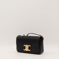 Sac Céline Triomphe cuir noir vue trois quarts occasion authentique — AMANA Vintage