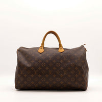 Sac Louis Vuitton Speedy 40 toile Monogram vue de face occasion authentique — AMANA Vintage