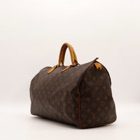 Louis Vuitton Speedy 40 toile Monogram vue de trois quarts occasion — AMANA Vintage