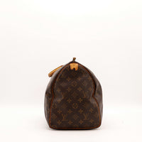 Vue de côté Louis Vuitton Speedy 40 toile Monogram vintage — AMANA Vintage