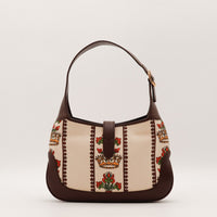 Sac Gucci Jackie 1961 face arrière motif couronnes et fleurs occasion authentique — AMANA Vintage