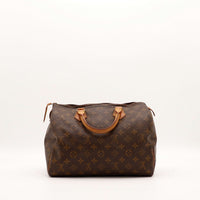 Louis Vuitton Speedy 30 vue arrière toile monogramme marron occasion — AMANA Vintage