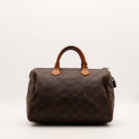 Sac Louis Vuitton Speedy 30 toile Monogram vue de face occasion authentique — AMANA Vintage