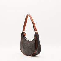Sac Céline Ava bandoulière cuir cognac vue de profil occasion authentique — AMANA Vintage