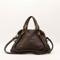 Sac Chloé Paraty cuir grainé marron vue de face occasion authentique — AMANA Vintage