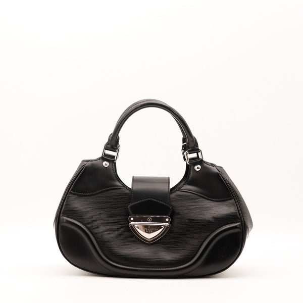 Sac Louis Vuitton hobo cuir Épi noir vue de face occasion authentique — AMANA Vintage