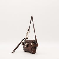 Pochette Chloé Paddington vue trois quarts cuir bronze occasion authentique — AMANA Vintage