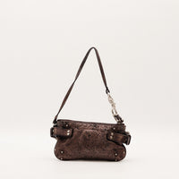 Pochette Chloé Paddington vue de dos cuir grainé métallisé — AMANA Vintage