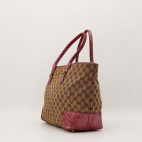 Tote Bag Gucci bordeaux vue de trois quarts droit — AMANA Vintage