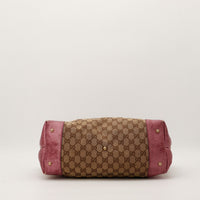 Vue du fond Tote Bag Gucci GG Canvas bordeaux — AMANA Vintage