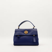Sac Saint Laurent Muse Two cuir grené bleu marine vue de face occasion authentique — AMANA Vintage