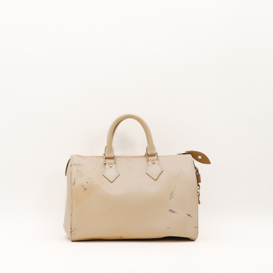 Sac Louis Vuitton Speedy 30 cuir Épi ivoire vue de face occasion authentique — AMANA Vintage