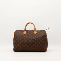 Sac Louis Vuitton Speedy 40 toile Monogram vue de face occasion authentique — AMANA Vintage