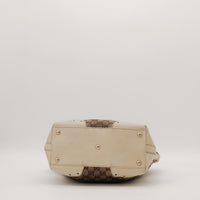 Gucci Tote Horsebit vue du fond pieds metal argente — AMANA Vintage