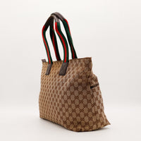 Tote Gucci Web vue de trois quarts droit occasion — AMANA Vintage