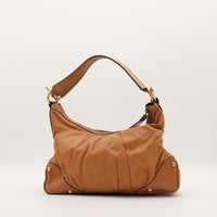 Sac Gucci Indy Hobo cuir camel vue de trois quarts droit — AMANA Vintage