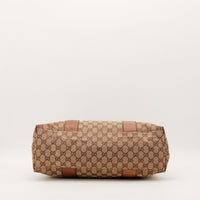 Tote Bag Bambou Gucci vue du fond toile monogrammée — AMANA Vintage
