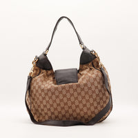 Hobo Gucci vue de dos toile monogrammée bandoulière incluse occasion — AMANA Vintage