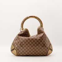 Sac Gucci Indy Hobo toile GG Crystal vue de dos occasion authentique — AMANA Vintage