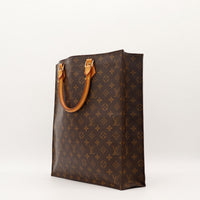 Sac Plat Louis Vuitton vue de trois quarts gauche toile monogramme — AMANA Vintage