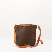 Sac seau Celine Macadam vue arrière toile monogrammée occasion authentique — AMANA Vintage