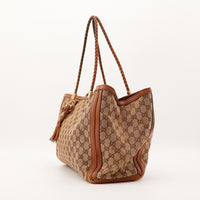 Sac Gucci Tote Bag Bamboo profil cuir marron occasion authentique — AMANA Vintage