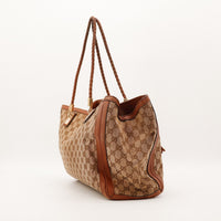 Sac Gucci Tote Bag Bamboo profil anses tressées occasion authentique — AMANA Vintage