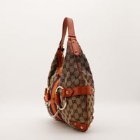 Sac Gucci Hobo Horsebit profil cuir orange occasion authentique — AMANA Vintage