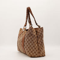 Sac Gucci Tote Bag Bamboo profil anses tressées occasion authentique — AMANA Vintage