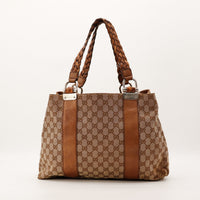 Sac Gucci Tote Bag Bamboo vue de face détails bambou occasion authentique — AMANA Vintage