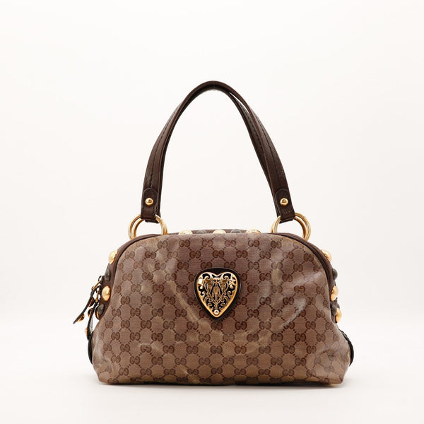 Sac Gucci Babouska toile monogrammée vue de face occasion authentique — AMANA Vintage