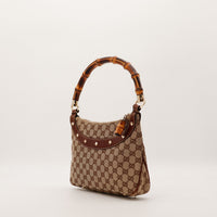 Sac Gucci Hobo Bamboo anse bambou vue de trois quarts occasion authentique — AMANA Vintage