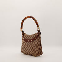 Sac Gucci Hobo Bamboo profil anse bambou occasion authentique — AMANA Vintage