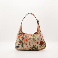 Sac Gucci Jackie Flora face arriere motif fleuri occasion authentique — AMANA Vintage