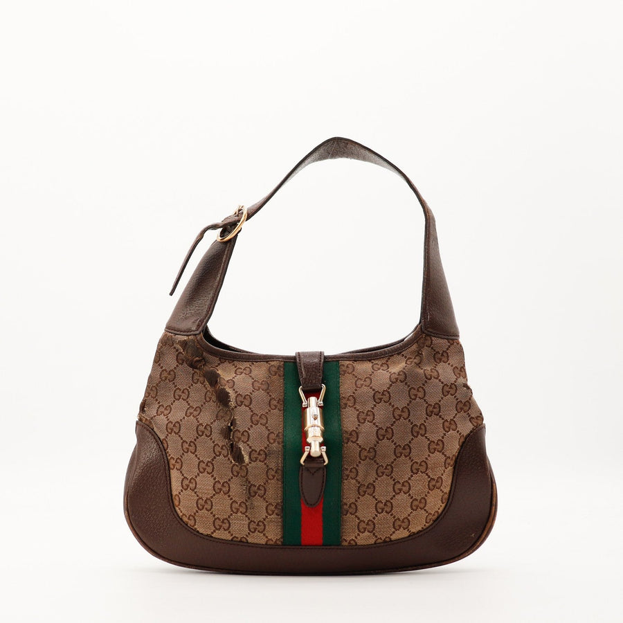 Sac Gucci Jackie toile monogrammée vue de face occasion authentique — AMANA Vintage