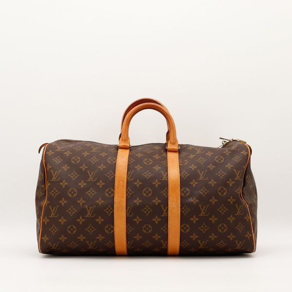 Sac de voyage Louis Vuitton Keepall 45 toile Monogramme vue de face occasion authentique — AMANA Vintage