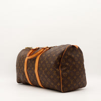 Louis Vuitton Keepall 45 vue latérale toile Monogramme occasion authentique — AMANA Vintage
