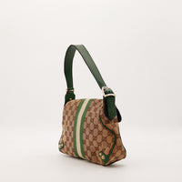 Sac Gucci Hobo Horsebit profil bandoulière cuir vert occasion authentique — AMANA Vintage