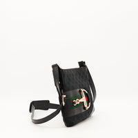 Vue de dessous Gucci Hasler noir cuir coins occasion authentique — AMANA Vintage