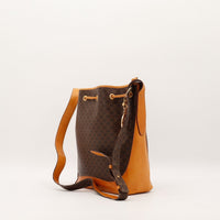 Vue arrière Céline Seau Macadam cuir naturel caramel et toile Macadam — AMANA Vintage