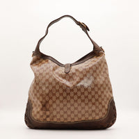 Sac Gucci New Jackie toile enduite vue de face détail occasion authentique — AMANA Vintage